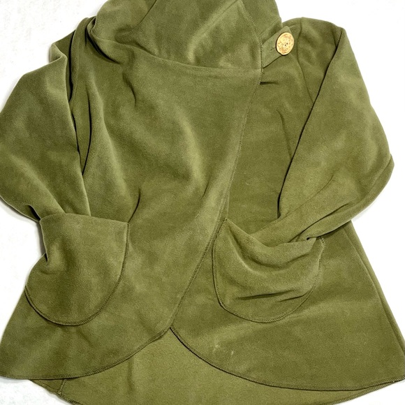 Beautiful Green sweater from Nepal for Yoga and Boho lifestyle, new w/out tags - Picture 4 of 8